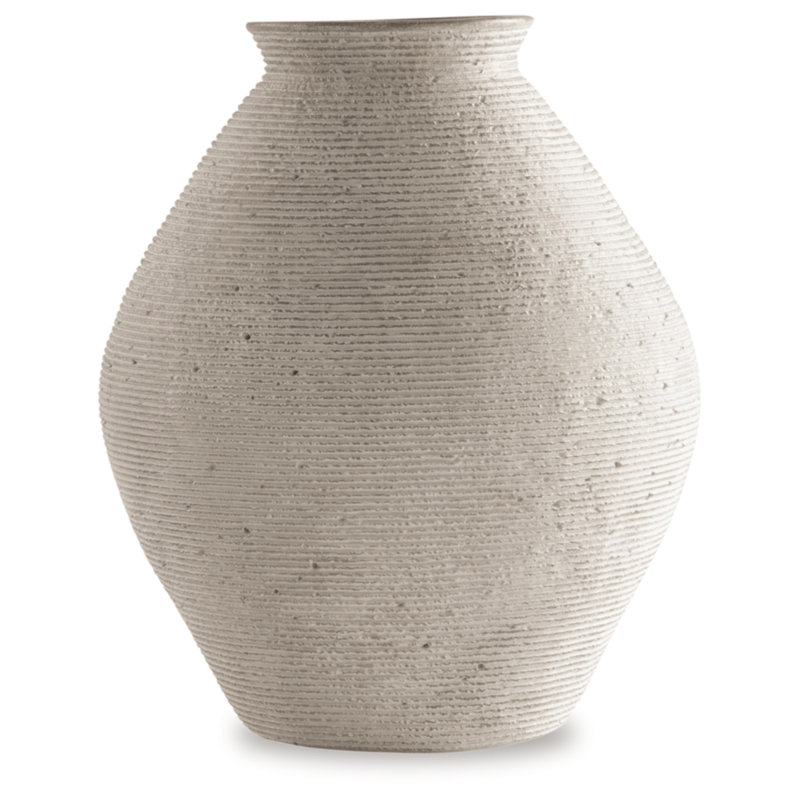 Polyresin Table Vase, 12" H x 10" W x 10" D, White