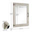 Décoration murale, miroir rectangulaire, décor rétro pour meuble-lavabo de chambre à coucher et de salle de bain, 32 po x 24 po-1592037898
