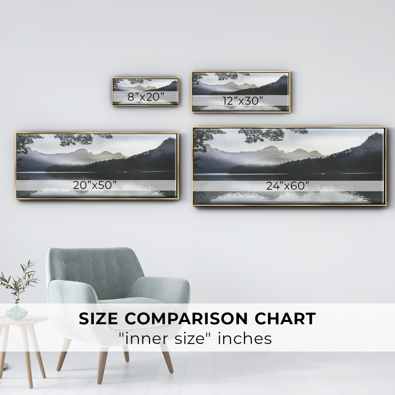 Day's End- Framed Canvas, 24" H x 60" W