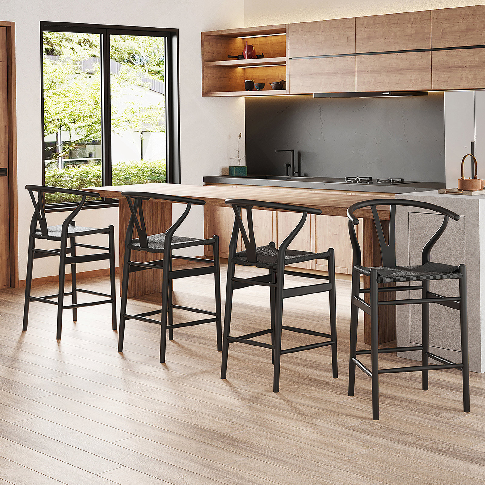 Margo 27" Bar Stool, Black