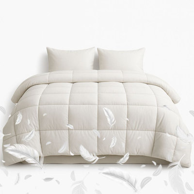  13.5 Tog Winter Duck Feather & Down Duvet Anti-Allergy Cotton Down-Proof Cover Extra Warm Luxury Quilt