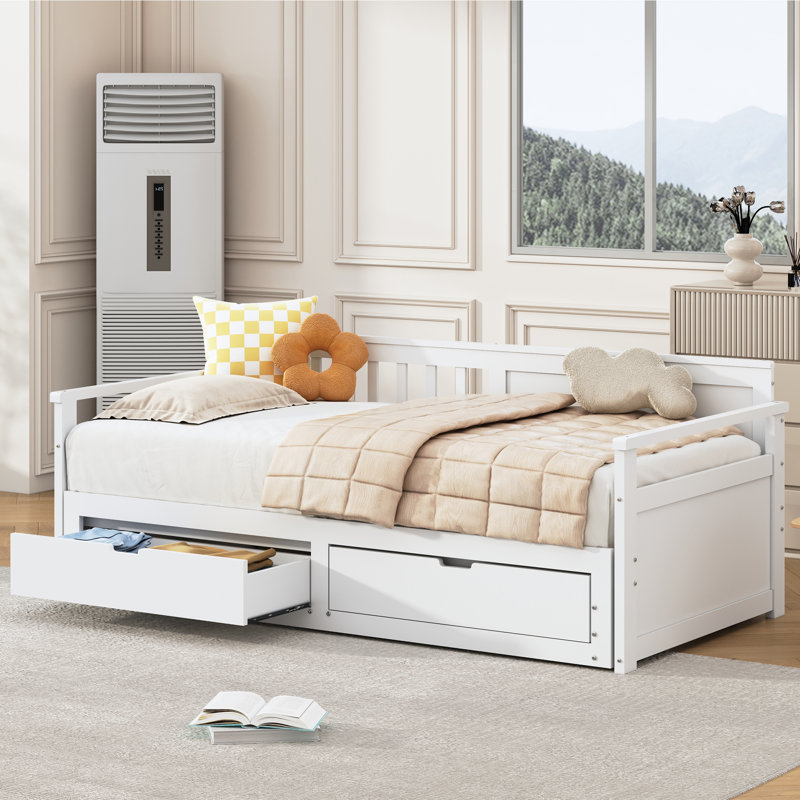 Rovario Upholstered Daybed, White