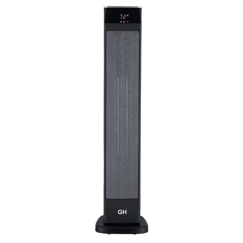 Good Housekeeping Deluxe Digital 1,500-Watt 30 in. Portable Ceramic Electric Space Heater with Adjustable Thermostat, Remote Control & Overheat Safety Protection