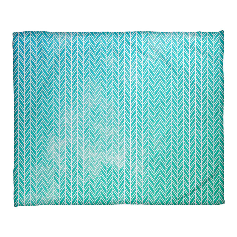 Couverture polaire Katelyn Elizabeth, l 52,5 po x L 62,5 po, Bleu / vert