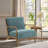 Novak Upholstered Mid-Century Armchair with Wood Arms and Frame-98146547