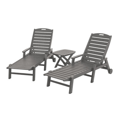 POLYWOOD Nautical 3-Piece Chaise Set