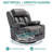 Massage Swivel Rocker Recliner With Heat And Vibration, Manual Glider Rocking Recliner Chair, 360°swivel Lounge Reclining Chair With Cup Holder/remote Control/usb Ports(gray)-57301662