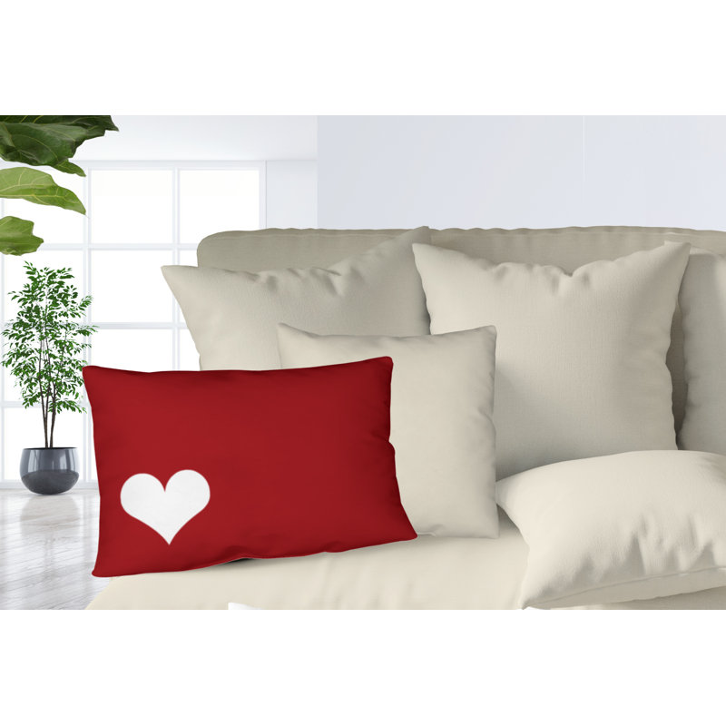 Sweet Outdoor Reversible Throw Pillow, Red