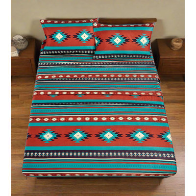 Microfiber Multicolor Southwestern Tribal Aztec Sheet Set