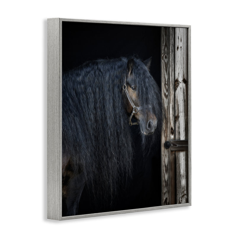 Cheval avec crinière ondulée, estampe numérique, conception de PHBurchett, Estampe numérique Farmhouse, H 30 po x l 24 po