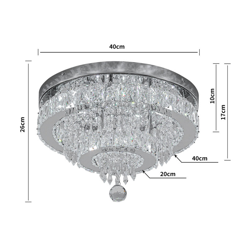 Crystal Semi Flush Mount
