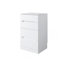 Meuble-lavabo 3 en 1 avec miroir ouvert, petit ensemble de coiffeuse avec bureau en verre visible, coiffeuse compacte avec 3 tiroirs, coiffeuse pour chambre à coucher