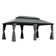 Aluminum Galvanized Steel Patio Gazebo with Double Roof Gray