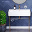 Lavabo console en céramique noir mat Carre Claire-1319478300