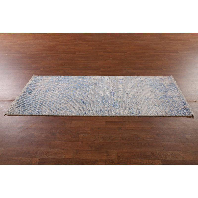 Tapis indien moderne fait à la main 3 x 7