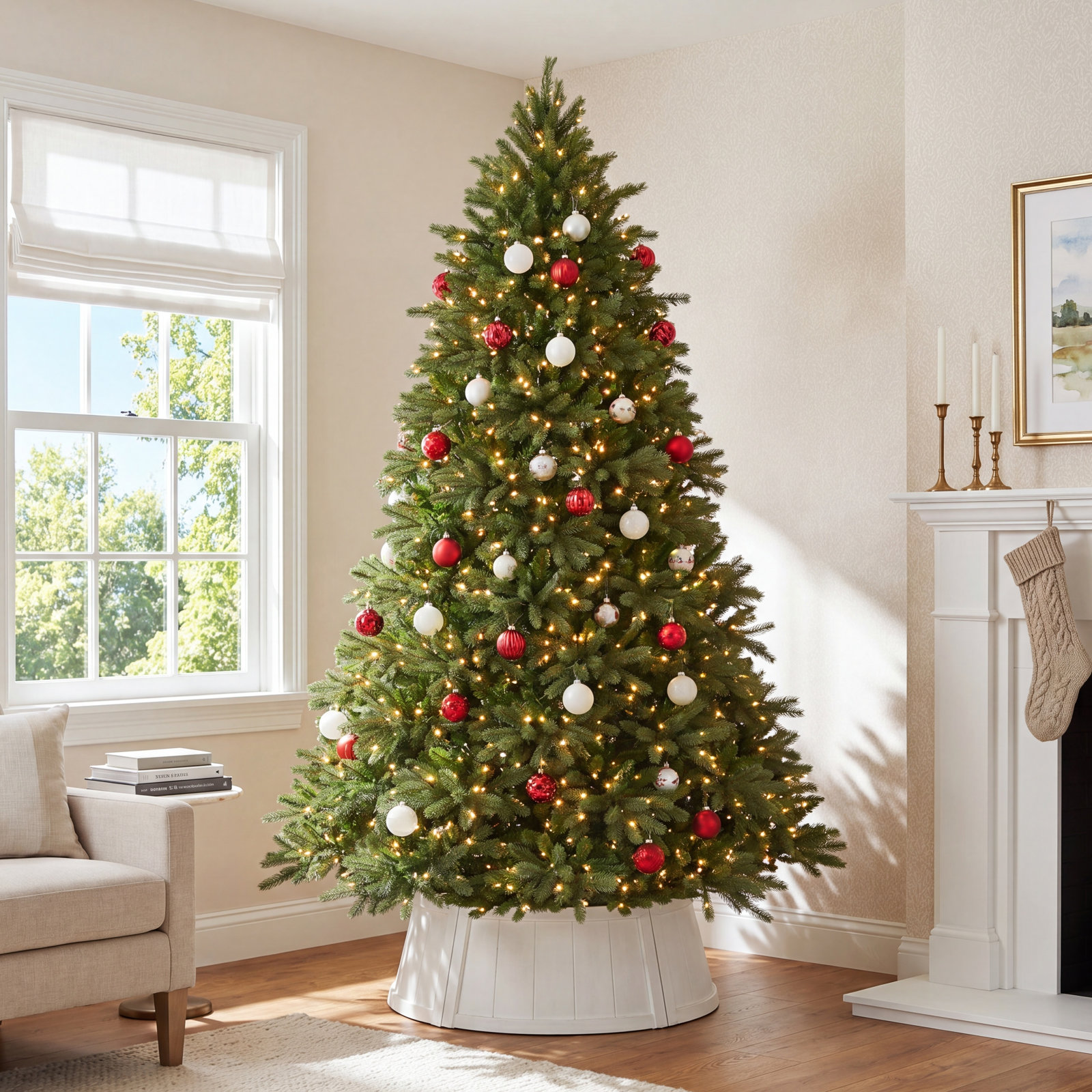 Pre-Lit Fir Christmas Tree, 8'