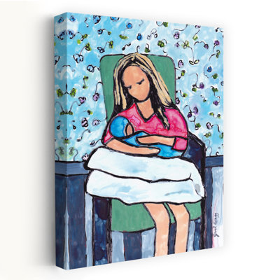 «Mother and Baby Love», impression d'art abstrait coloré et paisible