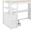 Lit mezzanine simple avec bureau et tablettes-797526394