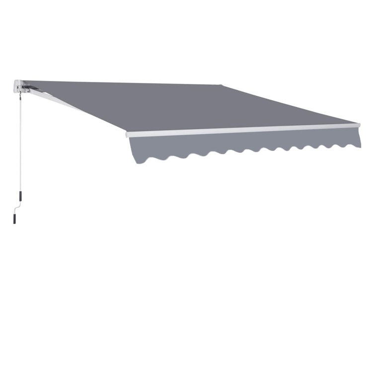 Dakota Fields 295cm W x 250cm D Polyester Cover Retractable Patio Awning