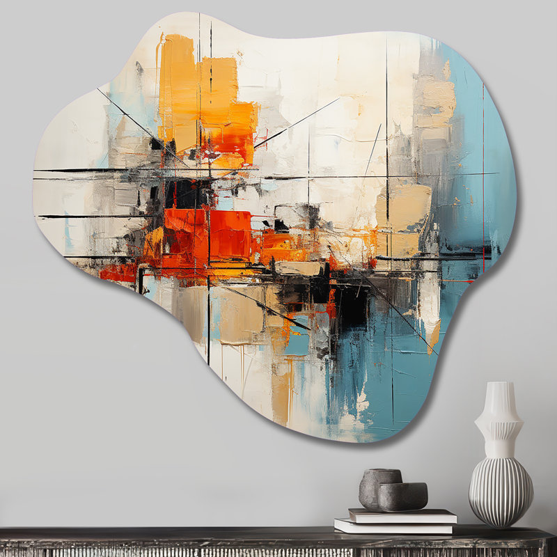 Colwart - Cloud Dams, décoration murale en métal, reproduction de sculpture murale asymétrique en métal, H 22 po x l 30 po