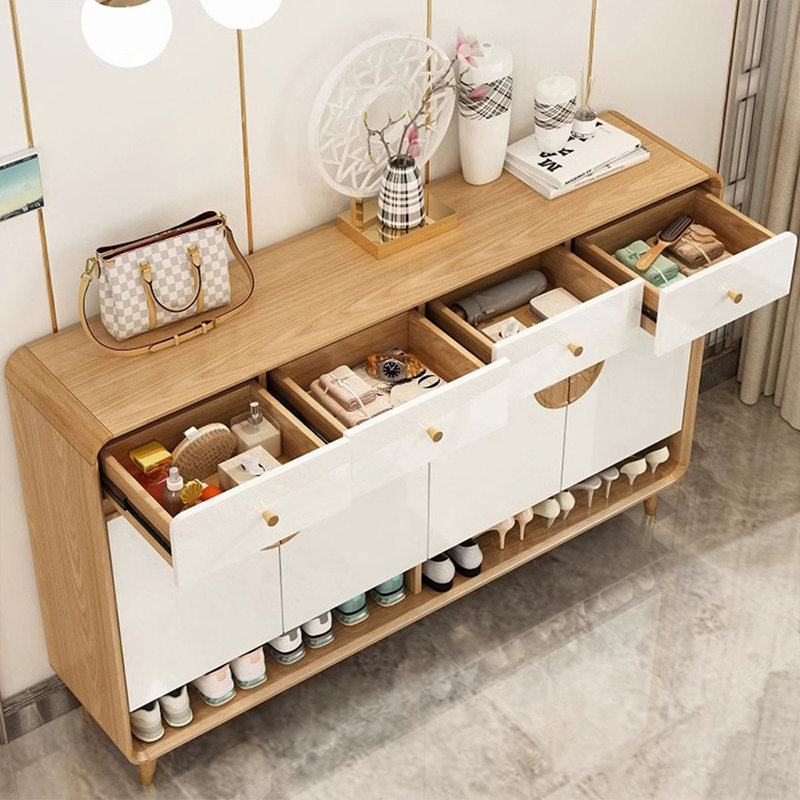 Rangement pour chaussures en bois manufacturé Burlywood
