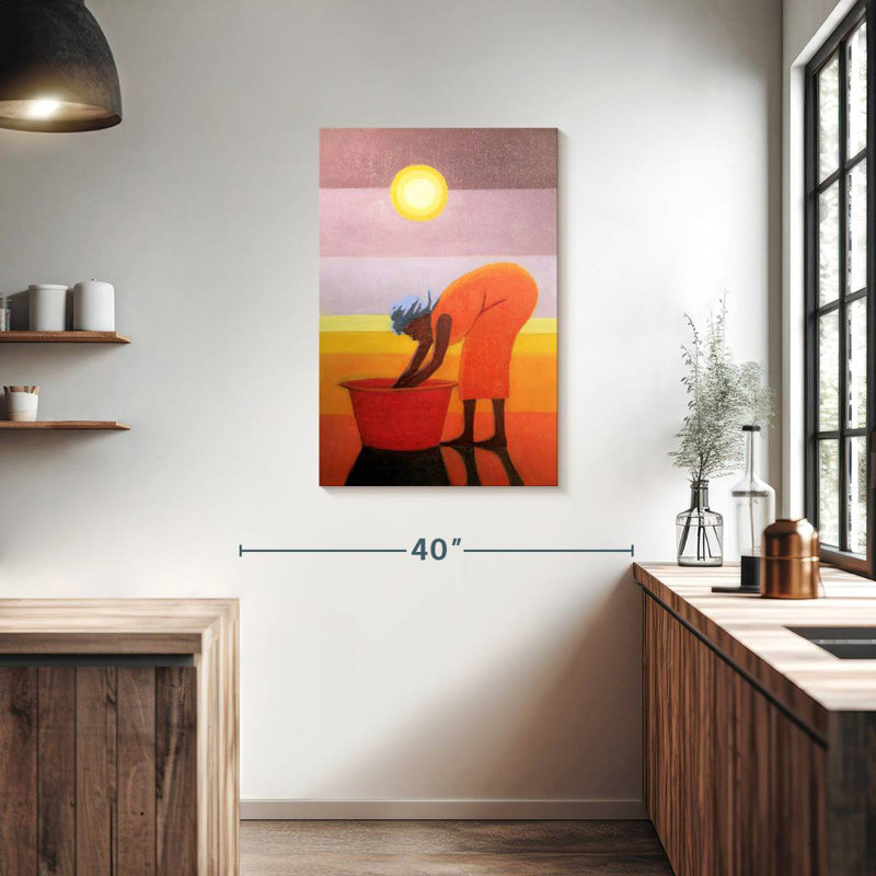 Leisha The Red Bucket, 36" H x 24" W