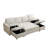 102" 6-Pieces Convertible Sofa Couch With Pull Out Bed And Storage-62603344