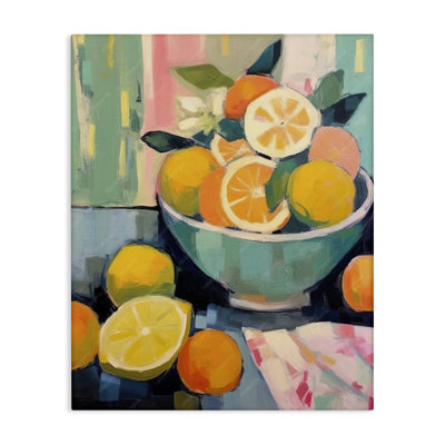  Art sur toile orange et citron par LSR Design Studio