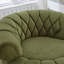 Fauteuil d'appoint pivotant en tonneau vert doux sur 360 °, salon surdimensionné pour le salon et la chambre à coucher