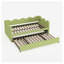 Canapé-lit convertible avec port USB, futon pliant une place pour petits espaces, salon et chambres d'amis, tissu blanc et vert avec structure en métal