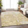 Premium Machine Washable Prisco Gold Rug