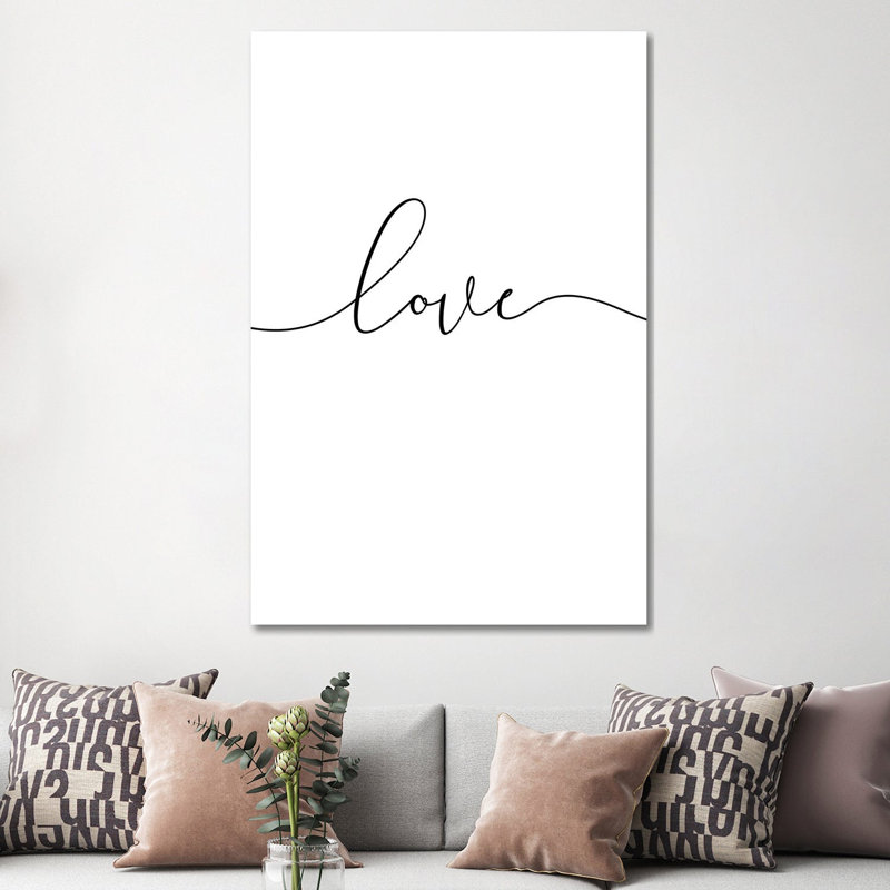 Love Lives Here I by Nouveau Prints - Wrapped Canvas Print, 152.5 cm H x 101.5 cm W