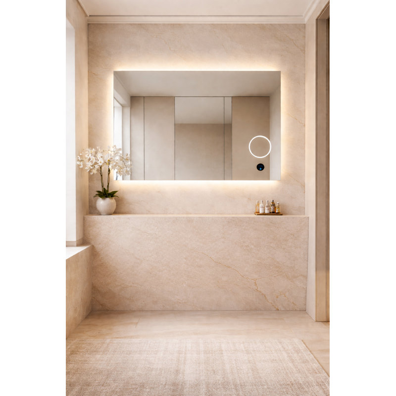 Miroir de salle de bain 47 "à DEL rétroéclairé - Verre argenté sans cuivre
