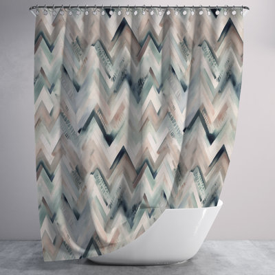 Cystal Chevron Shower Curtain