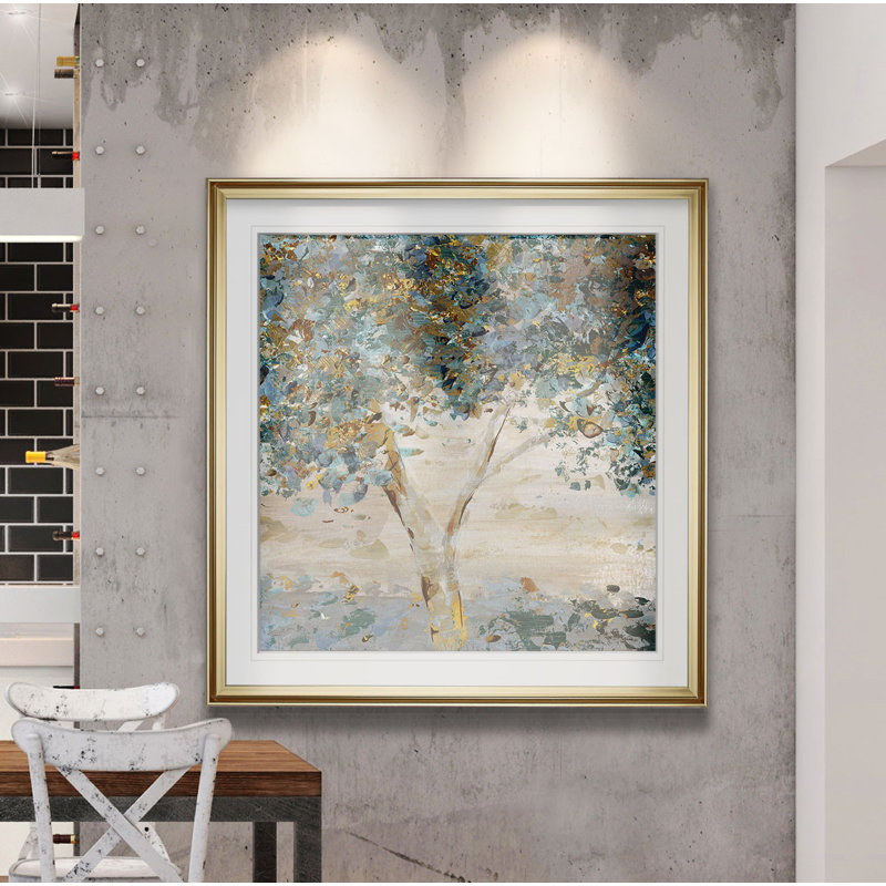 Soupçon de crépuscule - Peinture, H 24 po x l 24 po x P 2 po, Cadre doré