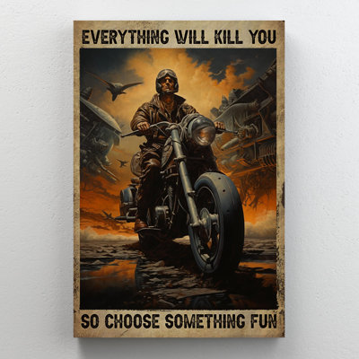 Riding Motor Choose Something Fun - 1 Piece Rectan " Riding Motor Choose Something Fun "