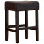 Set of 2, 26.75" Backless Leather Counter Height Barstool