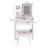3-Color LED Vanity Mirror With Stool, Dressing Table For Bedroom, 2 Drawers & 5 Storage Cabinets (4 Open + 1 Hidden), Adjustable Lighting-1043308194