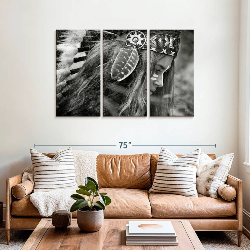 Lelar Native American Muse, 36" H x 57" W