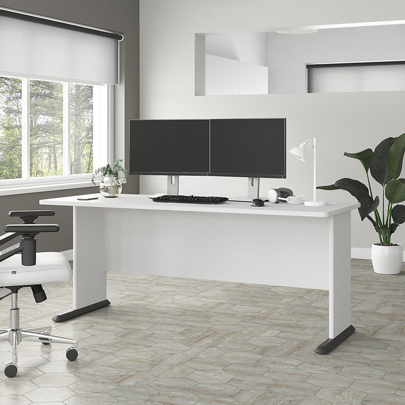 Bureau Studio A, Blanc, H 30 po x l 72 po x P 27 po