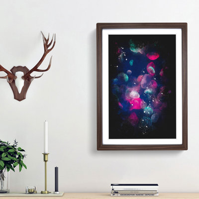 Many Jellyfish Paint Splash - Framed Print
