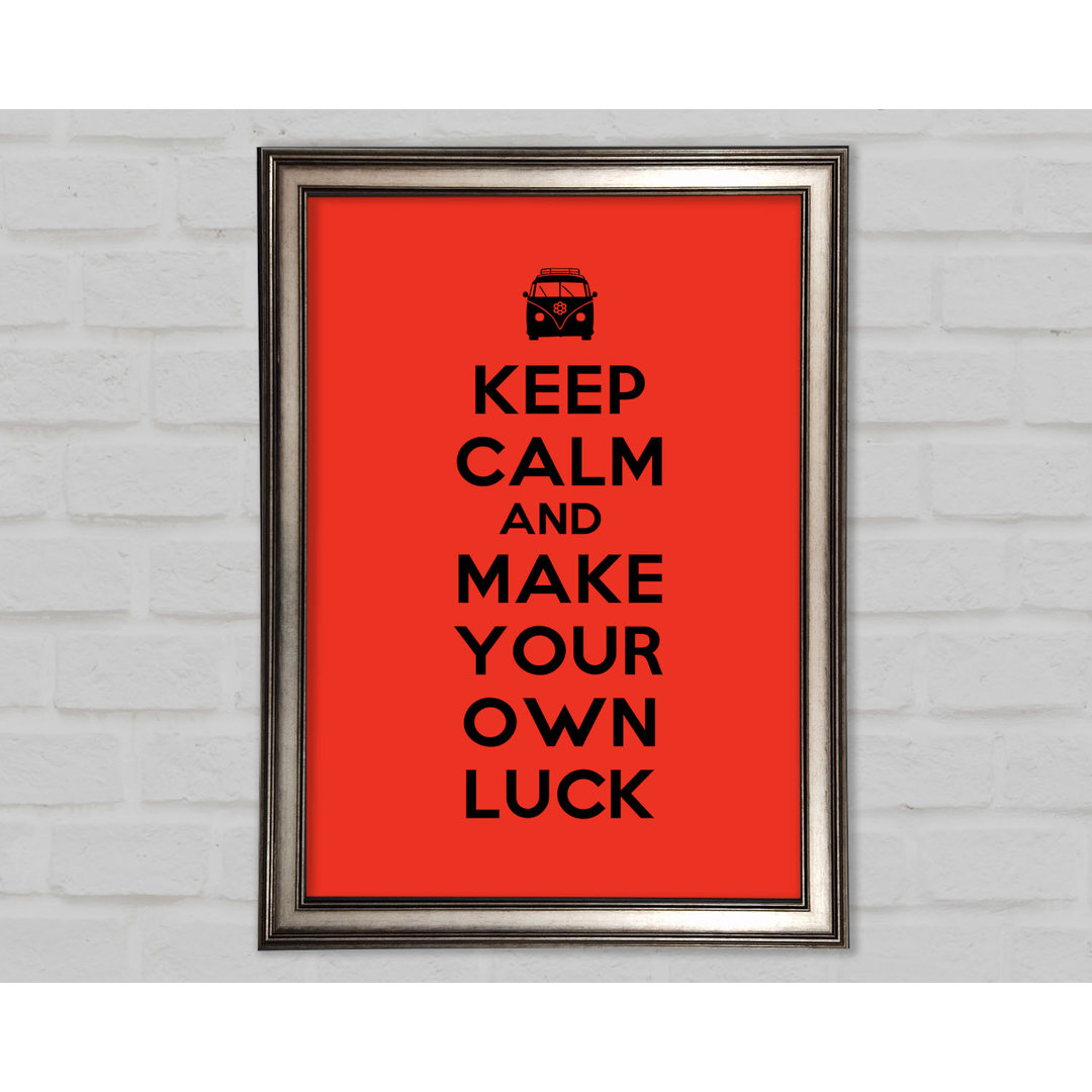 Keep Calm Luck - Einzelner Bilderrahmen Kunstdrucke