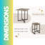 Nolitta Rustic Industrial 4 Person Dining Set, Square Stool, Kitchen Chair Furniture-1212679108