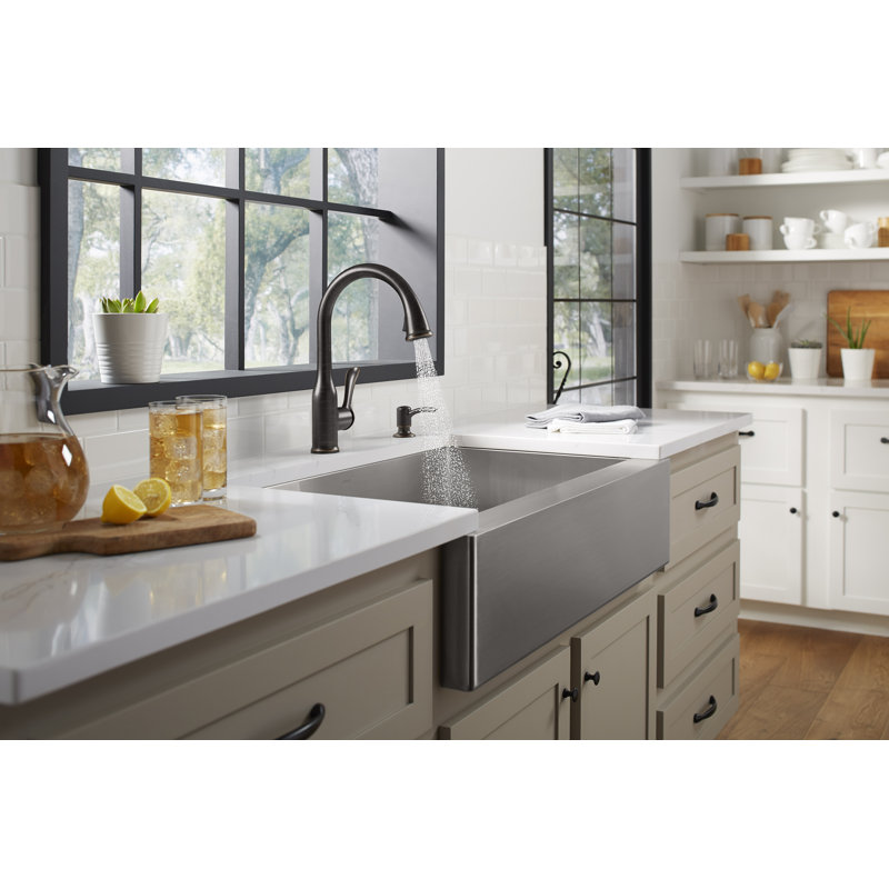 Motif Pull-Down Kitchen Faucet with Soap/Lotion Dispenser, Oil Rubbed Bronze