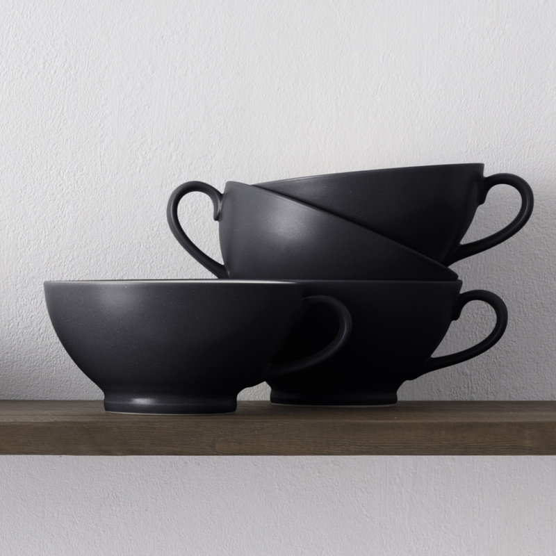 Bols à poignée Noritake Colorwave, 5 1/2 po, 18 oz, Graphite