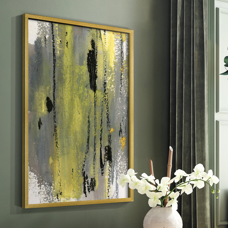 «Loft Pastel II», reproduction encadrée - bois massif, Or, H 20 po x l 16 po