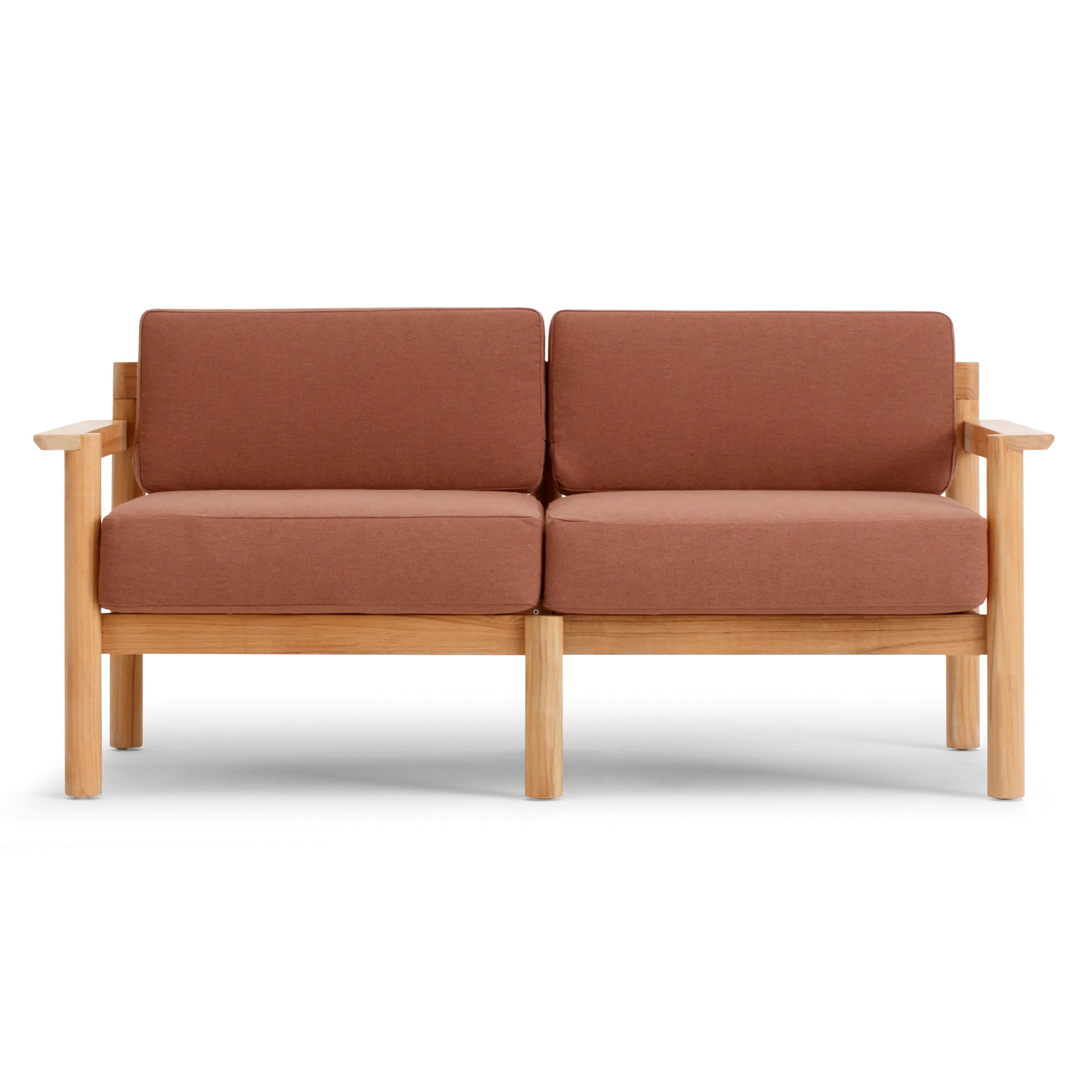 Haven 62.5'' Wide Teak with Sunbrella® Cushions, Sunbrella Rust