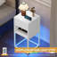 Metro Lane Bedside Table With LED Light(Set of 2)