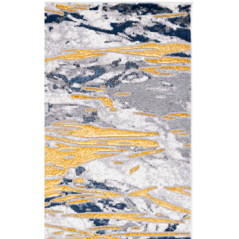 Tapis abstrait Anir Performance Performance, Carré 6 pi 7 po