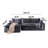 Boneless Modern Modular Large - Segment Sofa-123031402